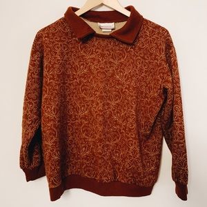 Vintage collared sweat shirt sweater trendy